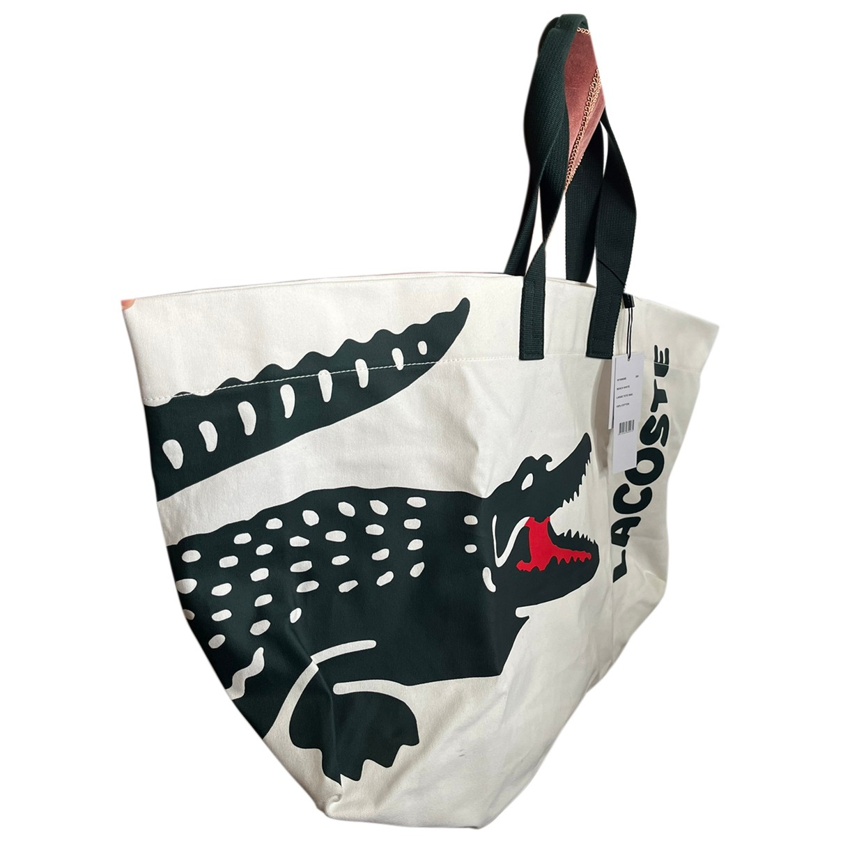 Cloth travel bag Lacoste White in Cloth 